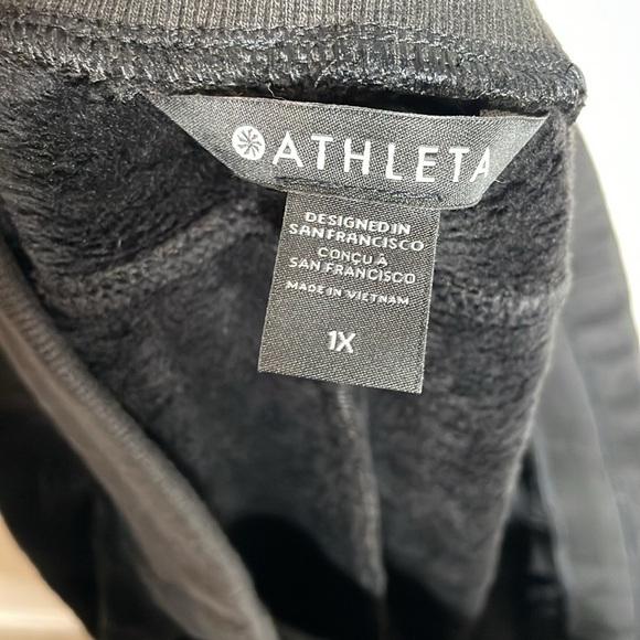 Athleta | Black Velvet Recover Cozy Jogger Sweatpants Plus Size 1X - Picture 6 of 7